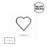 Joya aro Corazón de titanio izquierda con circonitas.