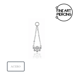 Piercing Doble Cadena Acero