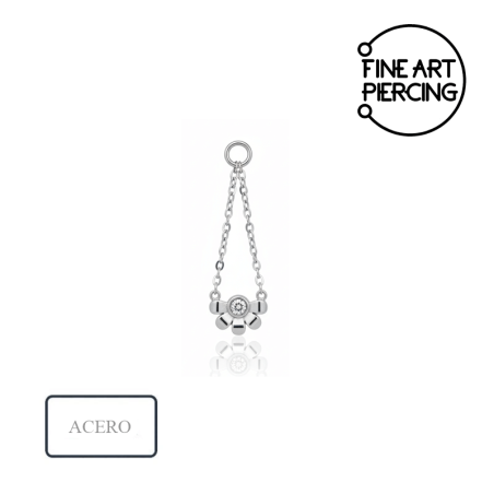 Piercing Doble Cadena Acero