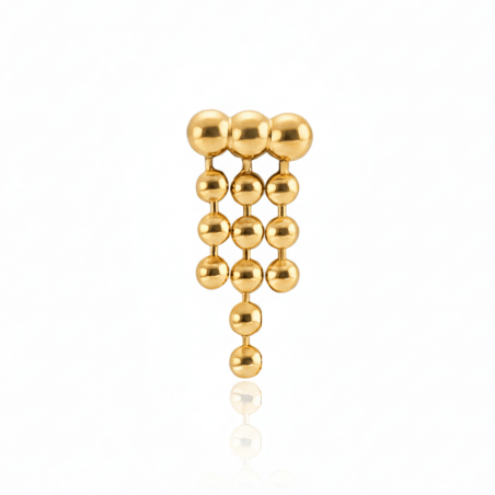 Piercing Seraphina de Oro 14k con triple cadena de 7.8mm para movimiento.