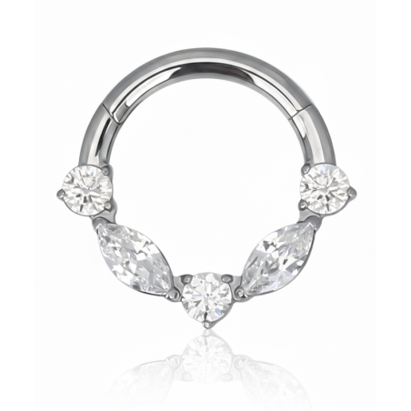 piercing daith titanio, aro septum circonitas