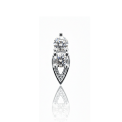 Piercing Scarlett doble circonita oro blanco 14 quilates