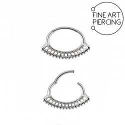 Aro clicker ovalado de acero quirúrgico para daith y septum