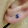 Top de titanio con ópalo azul de Tremun para piercings