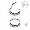 Aro ovalado para piercing daith y septum en acero quirúrgico 316L