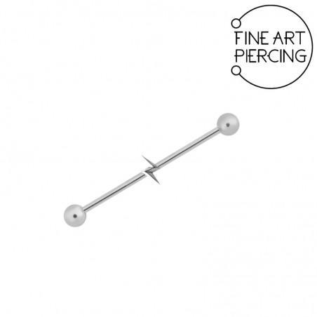 Piercing Industrial con diseño de rayo en acero quirúrgico