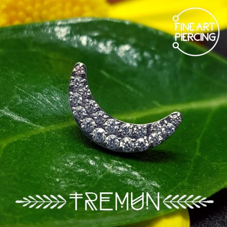 Top Moon rosca interna para piercings de oreja