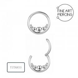 Piercing de titanio para septum, daith y lóbulo