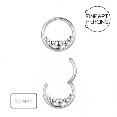 Piercing de titanio para septum, daith y lóbulo