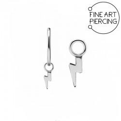 Charm Flash en forma de rayo de acero quirúrgico