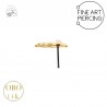 Piercing de oro 14K con diseño elegante y seguro