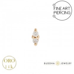 Top Buddha Jewelry Misha Prong en oro de 14k.