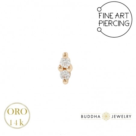 Top Buddha Jewelry Misha Prong en oro de 14k.
