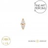 Top Buddha Jewelry Misha Prong en oro de 14k.