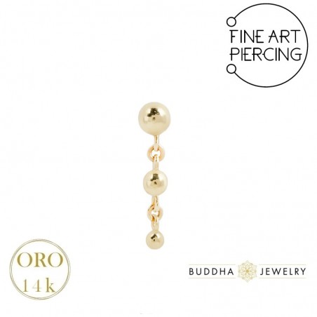 Top Inanna de Buddha Jewelry Organics en oro 14k para piercing