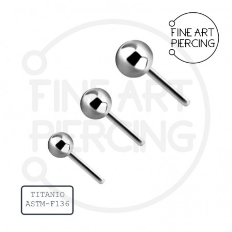 Top bola de titanio push pin