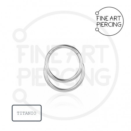 Aro Clicker Doble Nora en titanio para septum y lóbulo