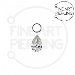 Colgante de titanio Celine con circonita en forma de gota