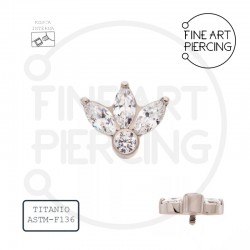 Top de rosca interna Natalia con circonitas