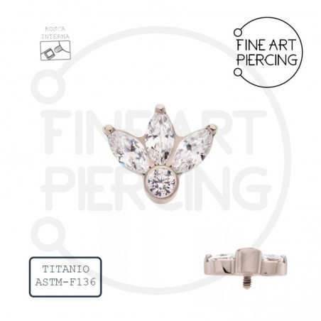 Top de rosca interna Natalia con circonitas