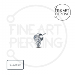 Top Aurora en titanio con circonita y bolitas