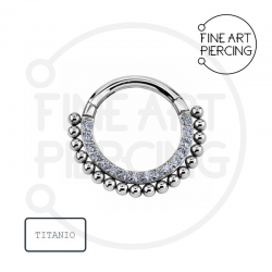 Aro clicker de titanio hipoalergénico, fácil de abrir y cerrar