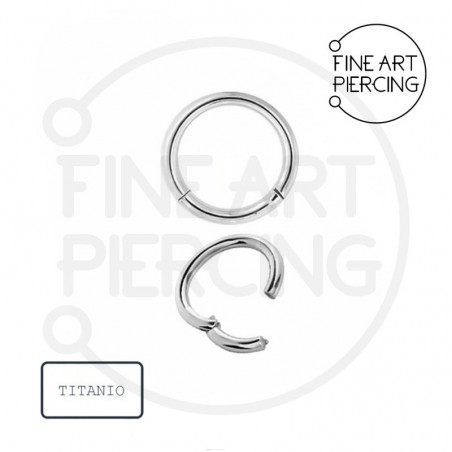 Aro clicker de titanio hipoalergénico, elegante y seguro para diversas perforaciones