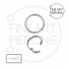Aro clicker de titanio hipoalergénico, elegante y seguro para diversas perforaciones