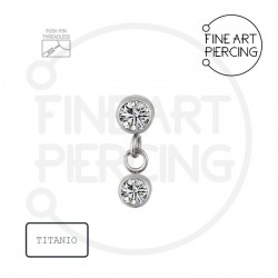 Piercing de titanio con colgante sistema threadless