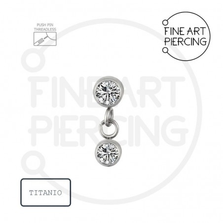 Piercing de titanio con colgante sistema threadless