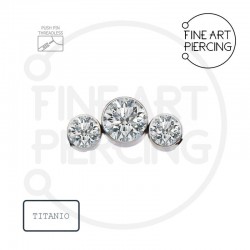 Top Isabela con tres circonitas en titanio