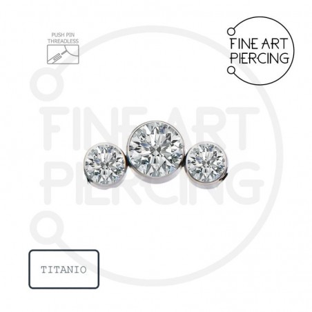 Top Isabela con tres circonitas en titanio