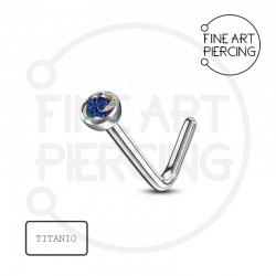 Piercing Nostril Boreal de titanio con diseño elegante y seguro para la nariz